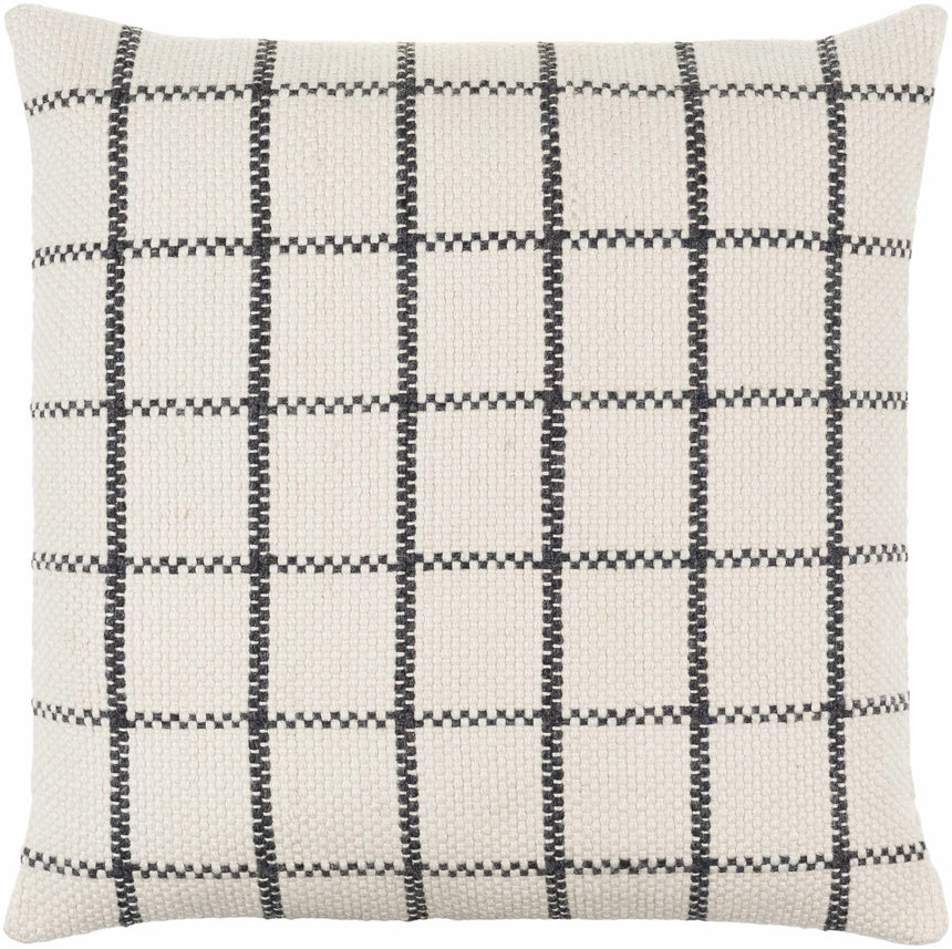 Mairi Black&White Grid Throw Pillow