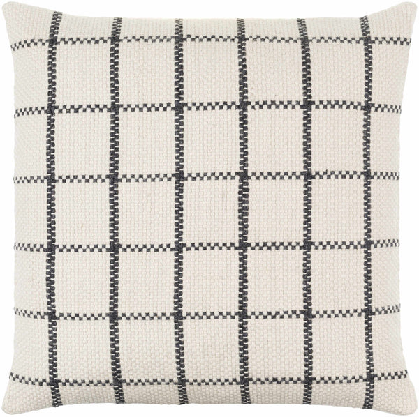 Mairi Black&White Grid Throw Pillow