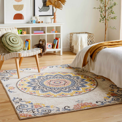 Chapa Yellow & Blue Area Rug - Clearance