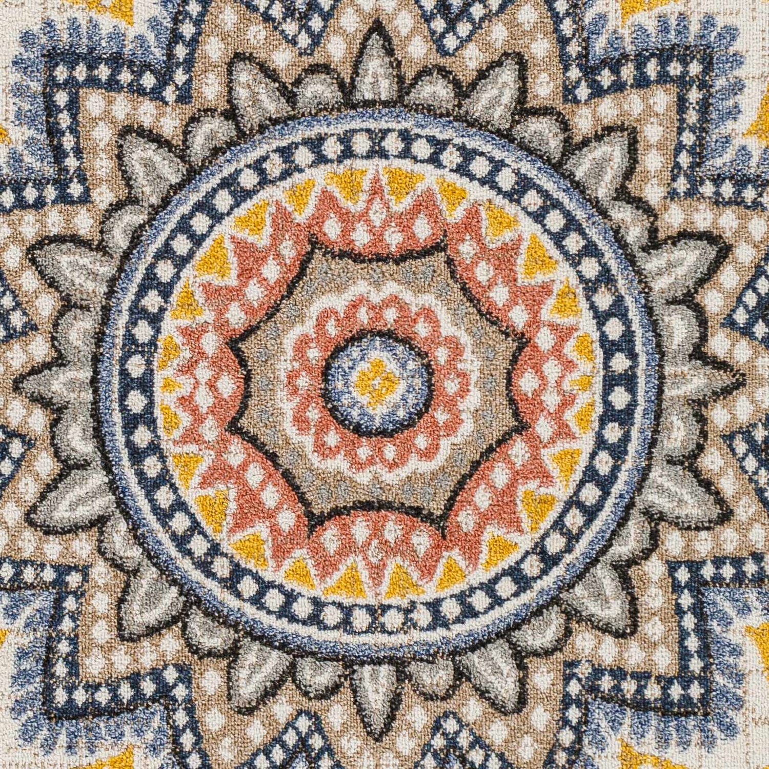 Chapa Yellow & Blue Area Rug - Clearance