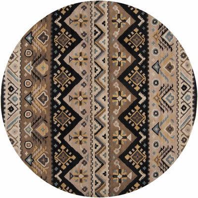 Dillon 9x12 Brown Tribal Wool Rug - Clearance