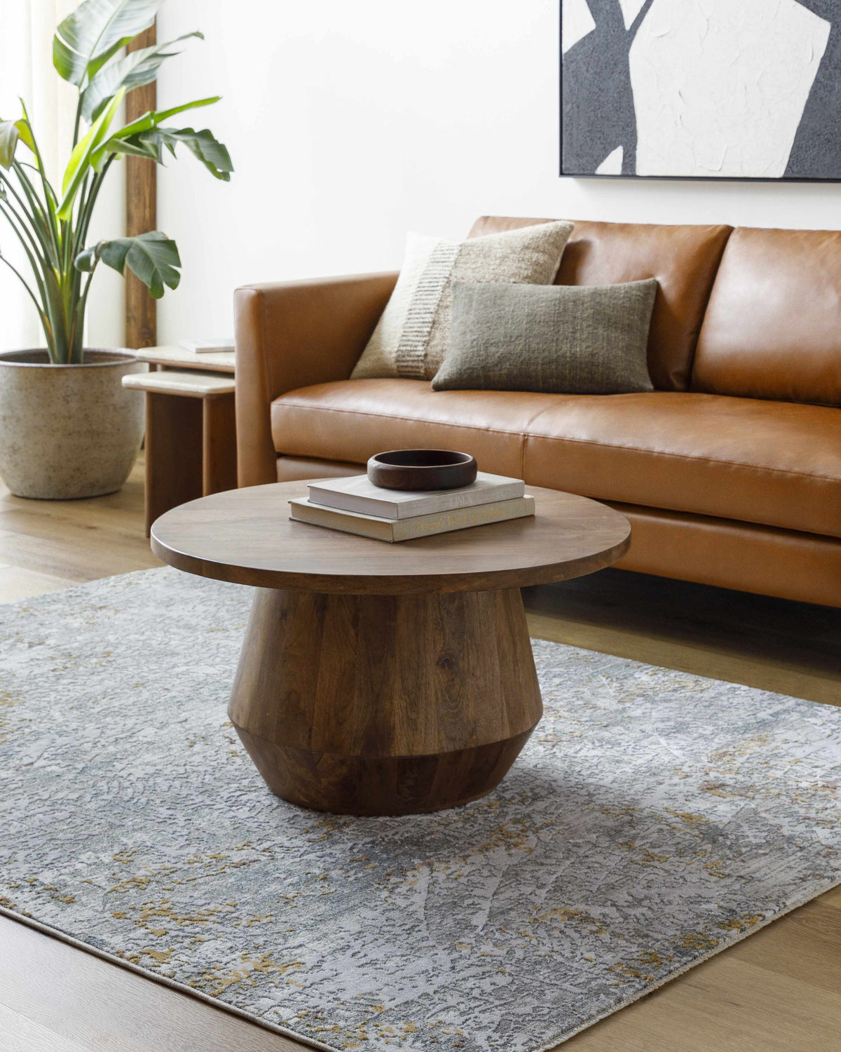 Moke Textured Rug with Fringes