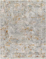 Close-up of the Moke Textured Rug. Contemporary design in gray, camel, and clay tones. Machine woven polyester rug. Design-Rectangle-710103