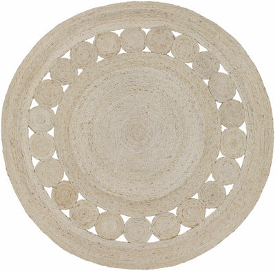 Stafford Bleached Jute Round Rug - Clearance