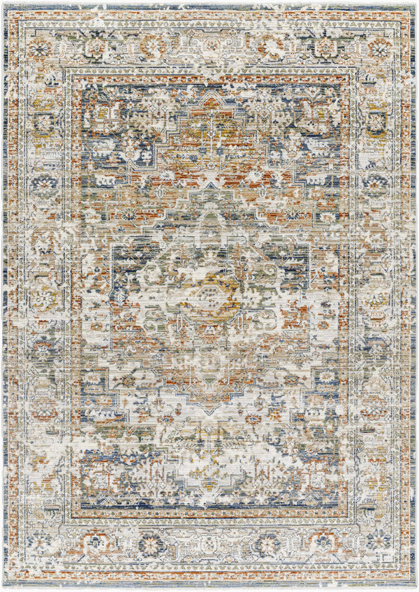 Kazou Blue Medallion Area Rug