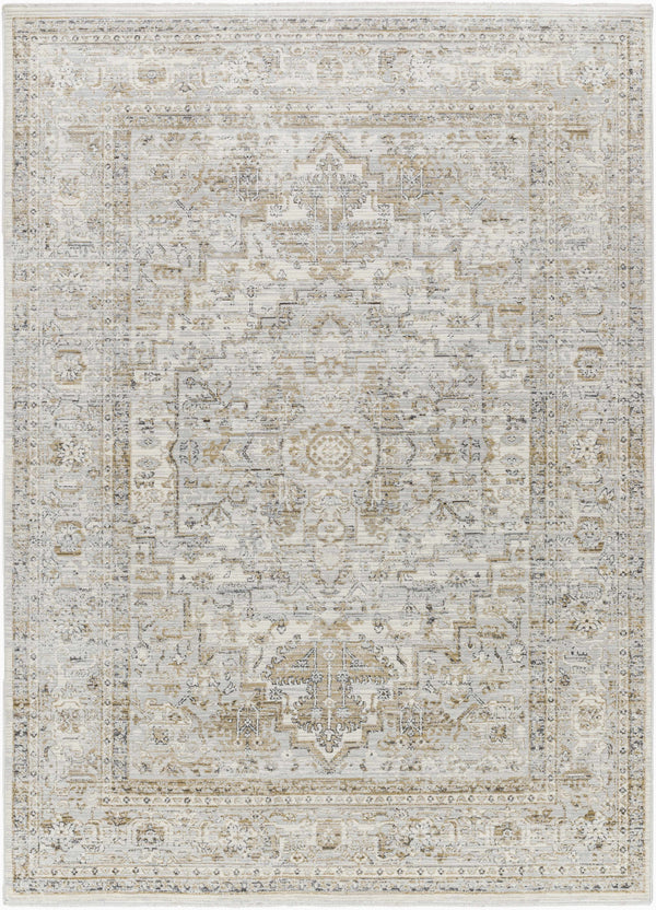 Kazou Gray Medallion Area Rug