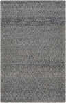 Close-up of the Kasib Dark Gray rug, showcasing its hand woven texture and subtle geometric pattern in shades of gray and smoke. Design-Rectangle-576
