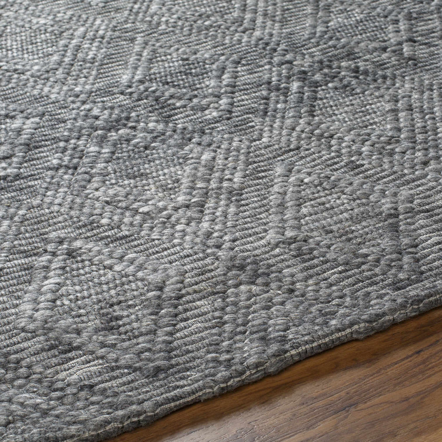 Kasib Dark Gray Hand Woven Area Rug - Clearance