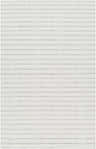 Close-up of the hand-woven Laleh Cream Area Rug, featuring a beige and rose cream geometric pattern. Design-Rectangle-576