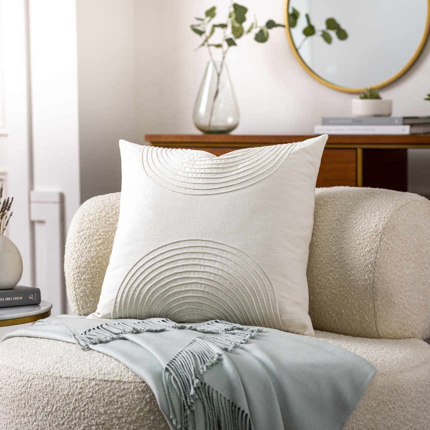 Makai Ivory Throw Pillow - Clearance