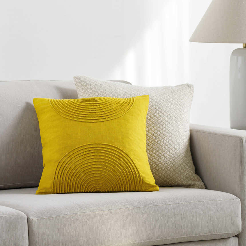 Makai Mustard Throw Pillow - Clearance