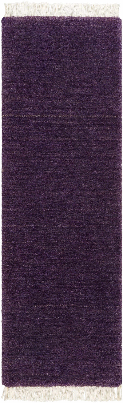 Myron Dark Purple Wool Area Rug