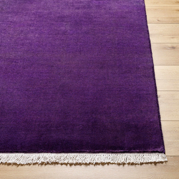 Myron Dark Purple Wool Area Rug