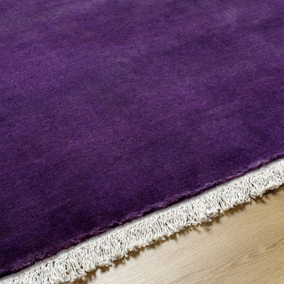 Myron Dark Purple Wool Area Rug