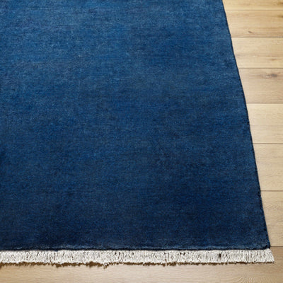 Myron Navy Wool Area Rug