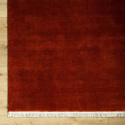 Myron Dark Red Wool Area Rug