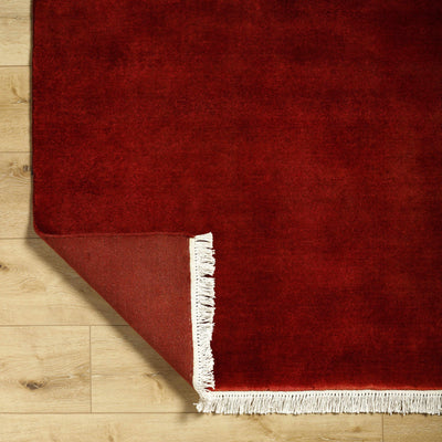 Myron Burgundy Wool Area Rug