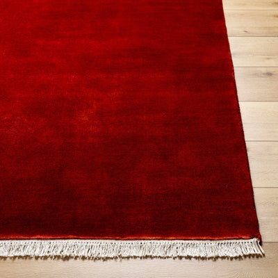 Myron Burgundy Wool Area Rug