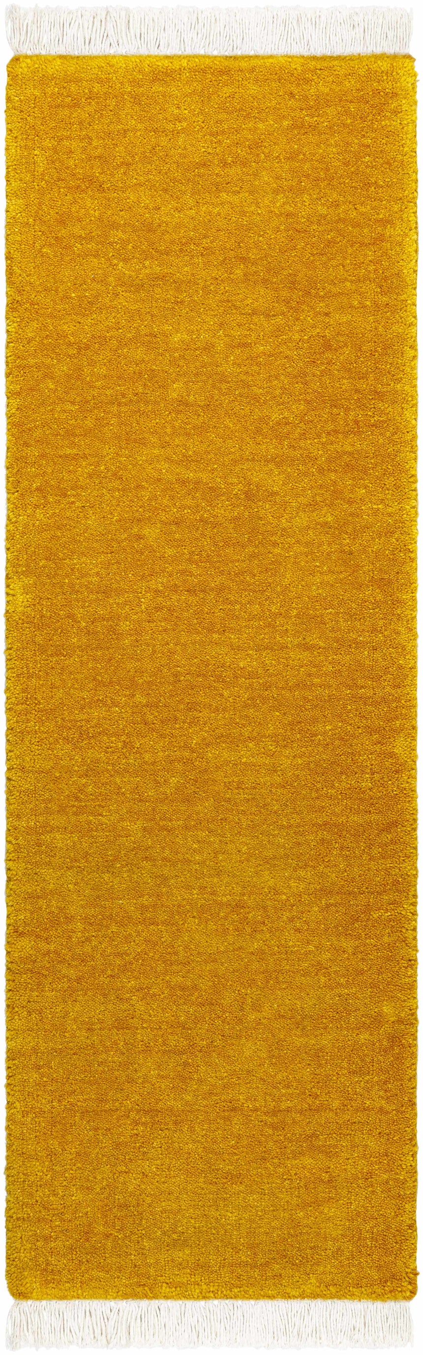 Myron Yellow Wool Area Rug