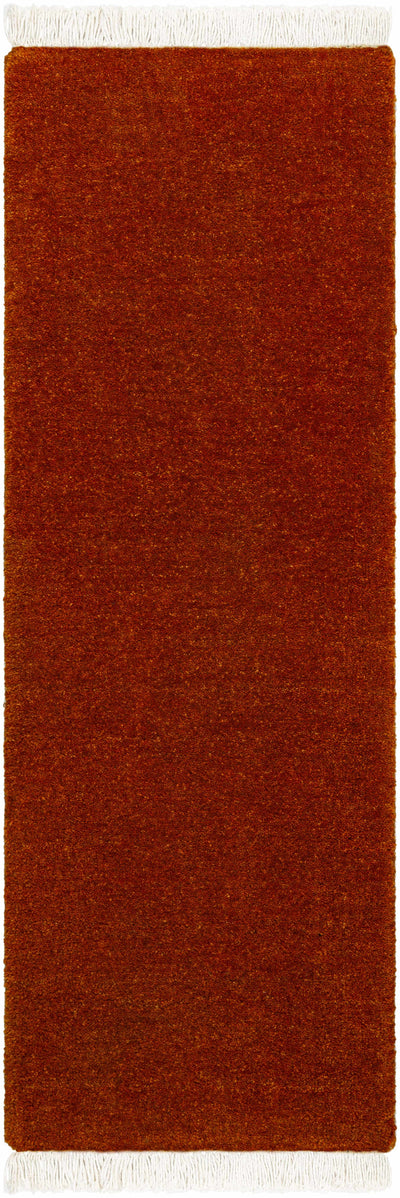 Myron Brick Red Wool Area Rug