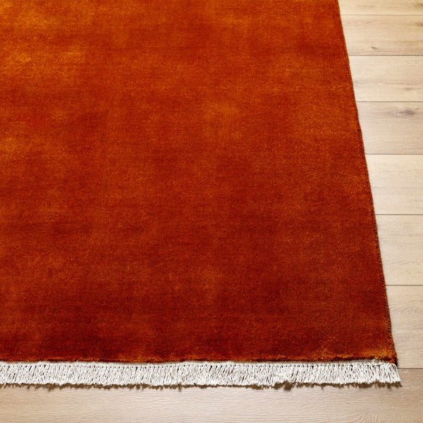 Myron Brick Red Wool Area Rug