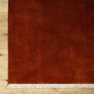 Myron Brick Red Wool Area Rug