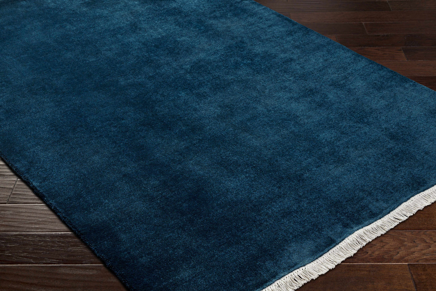 Myron Petrol Blue Wool Area Rug
