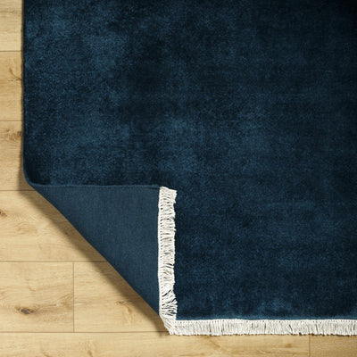 Myron Petrol Blue Wool Area Rug