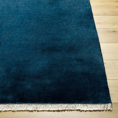 Myron Petrol Blue Wool Area Rug