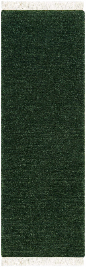 Myron Dark Green Wool Area Rug