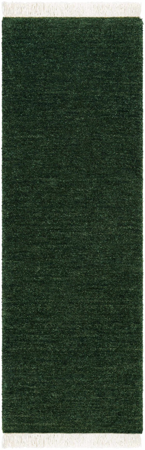 Myron Dark Green Wool Area Rug