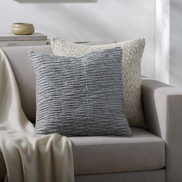 Pokii Light Slate Throw Pillow - Clearance