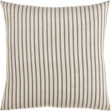 Seyhan Beige Striped Button Accent Pillow - Clearance