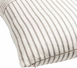 Seyhan Beige Striped Button Accent Pillow - Clearance