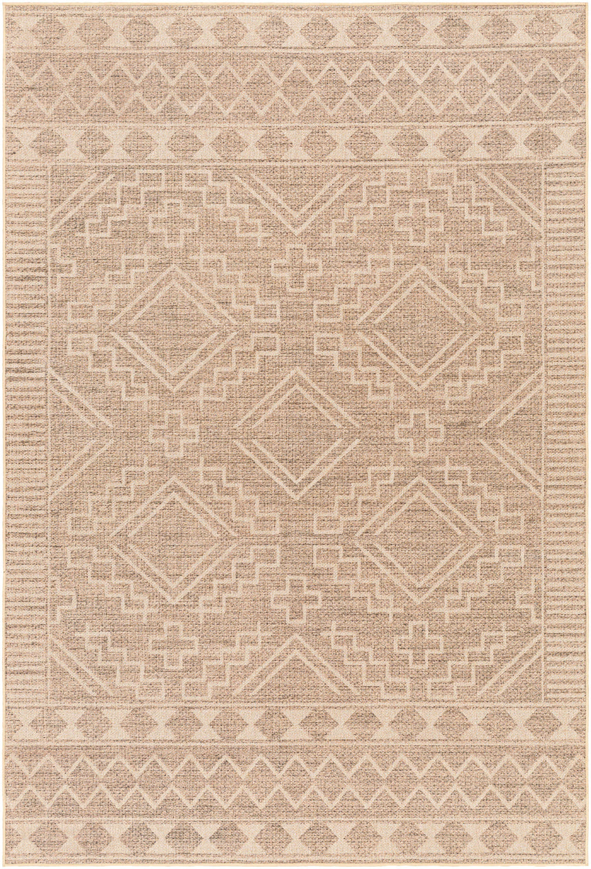 Halle Beige Washable Area Rug - Clearance