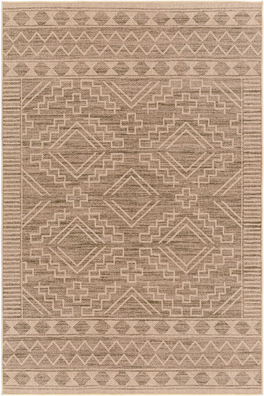 Halle Tan Washable Area Rug - Clearance