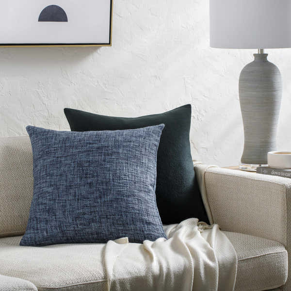 Pyotr Navy Throw Pillow - Clearance