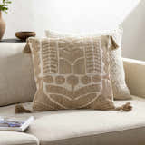 Kitra Beige Throw Pillow - Clearance