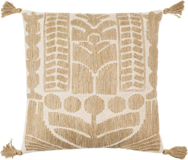 Kitra Beige Throw Pillow - Clearance