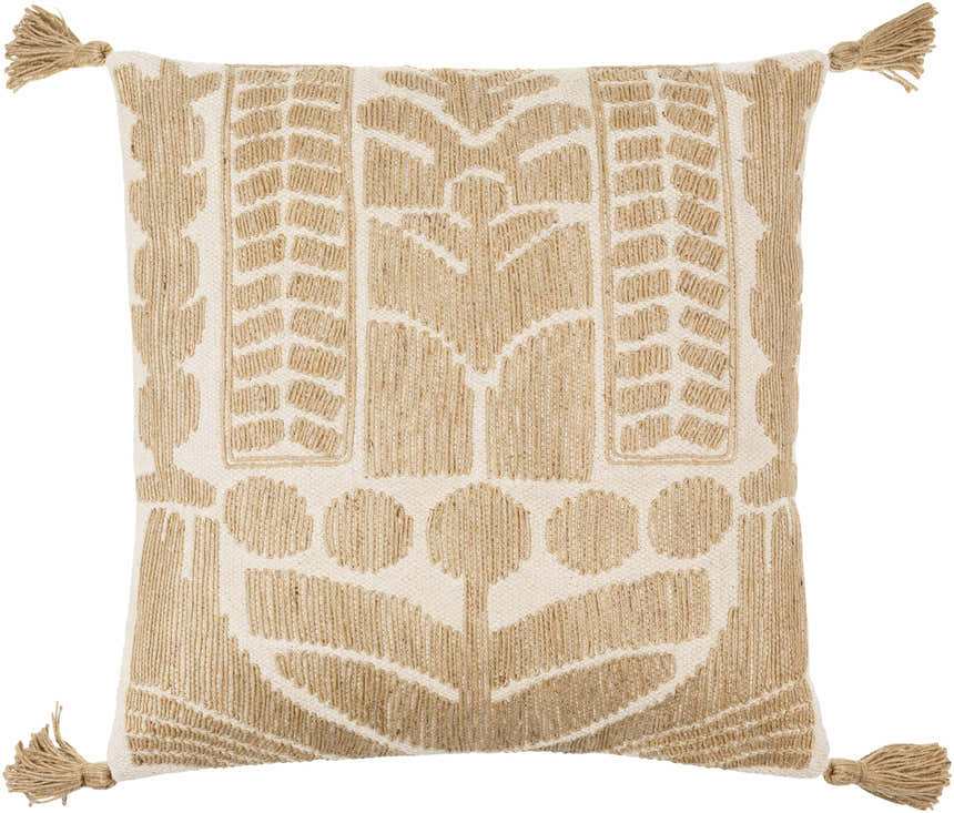Kitra Beige Throw Pillow - Clearance