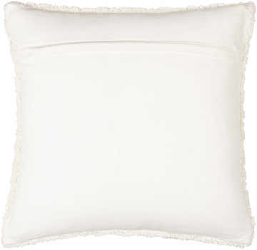 Macha White Textured Square Accent Pillow