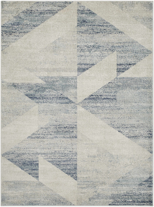 Seana Blue Geometric Area Rug