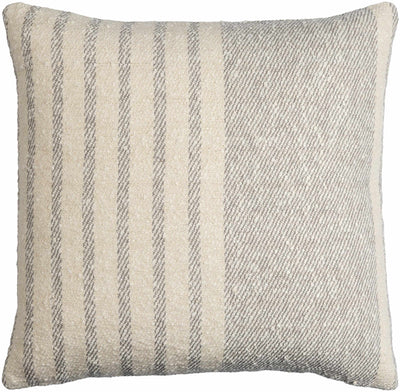 Shaun Red Striped Square Accent Pillow