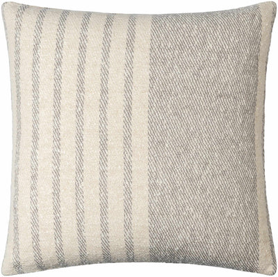 Shaun Red Striped Square Accent Pillow