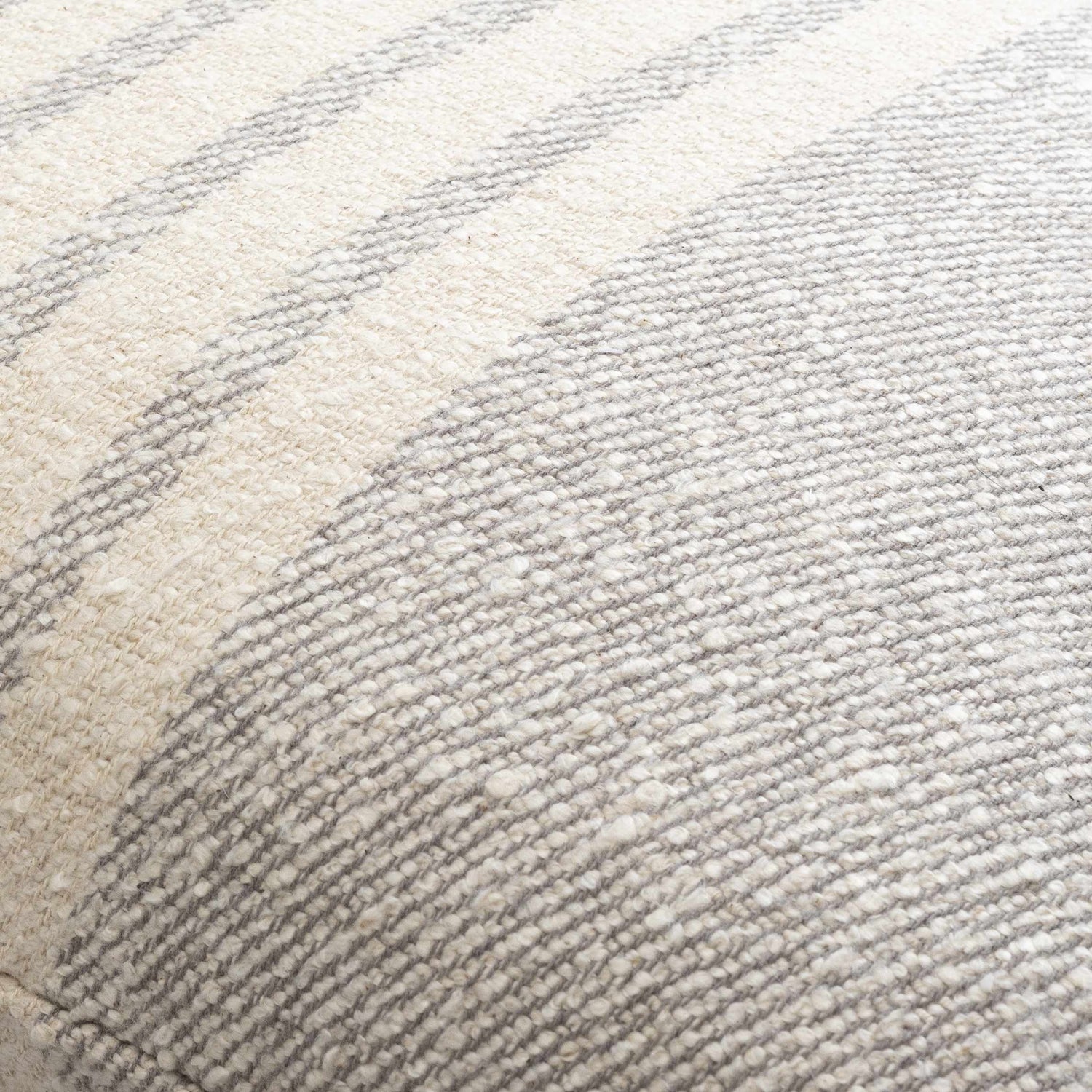 Cavira Beige Raised Curved Stitch Modern Cotton Accent Pillow - Clearance