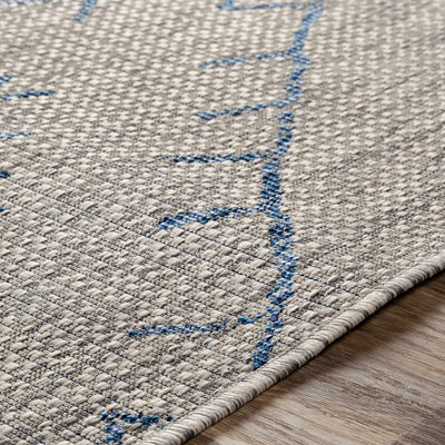 Shadow Gray/Blue Trellis Boho Rug - Clearance