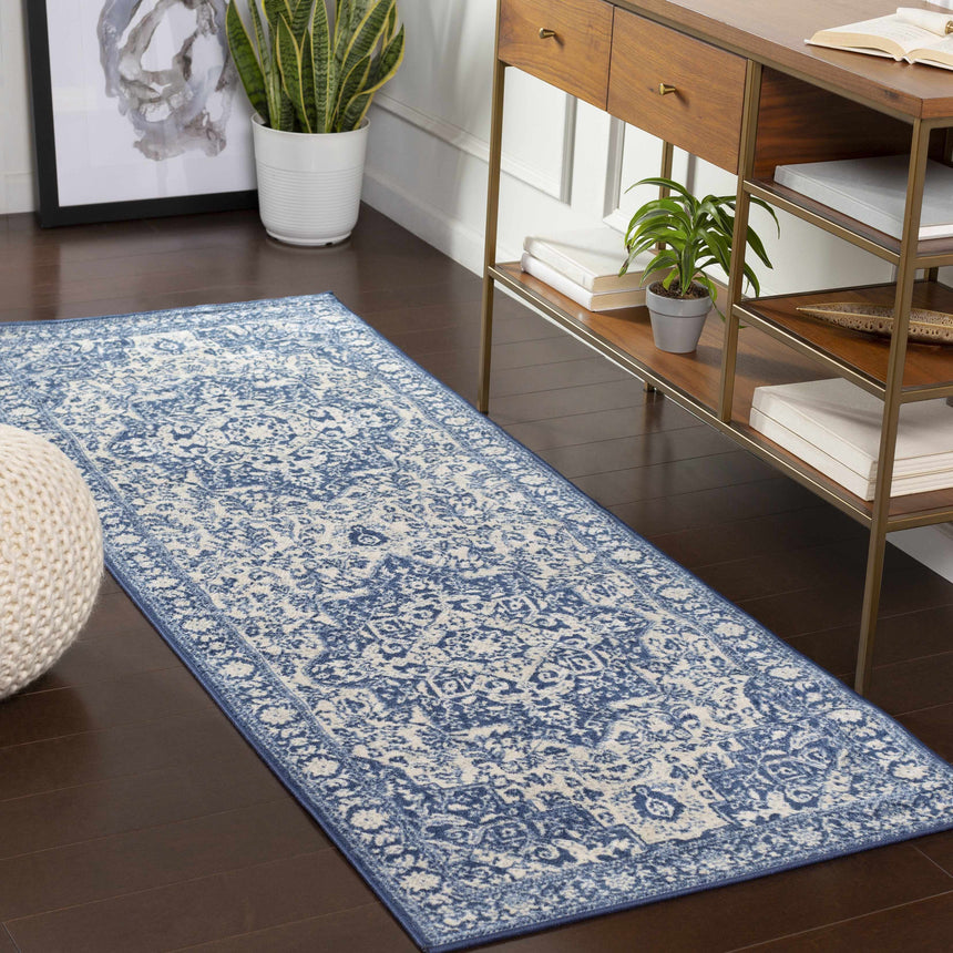 Shavertown Blue Traditional Area Rug - Clearance