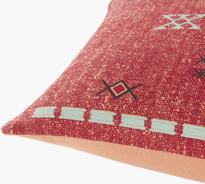Shawbury Red Woven Tribal Throw Pillow - Clearance