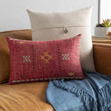 Shawbury Red Woven Tribal Throw Pillow - Clearance