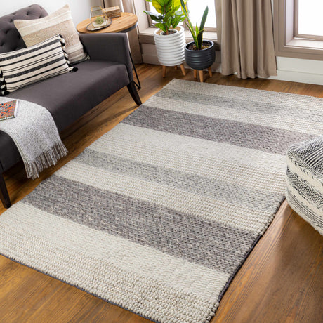 Gray Shediac Wool Blend Braided Carpet Area Rug - Clearance